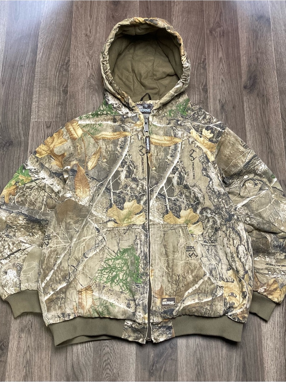 Y2K 2000s Berne Camouflage Hooded Jacket